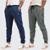 Kit 2 Calça Jogger Tactel Premium com Elastano Corta Vento - Azul+Cinza