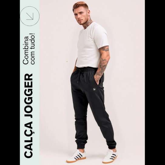 Kit 2 Calça Jogger Tactel Premium com Elastano Corta Vento