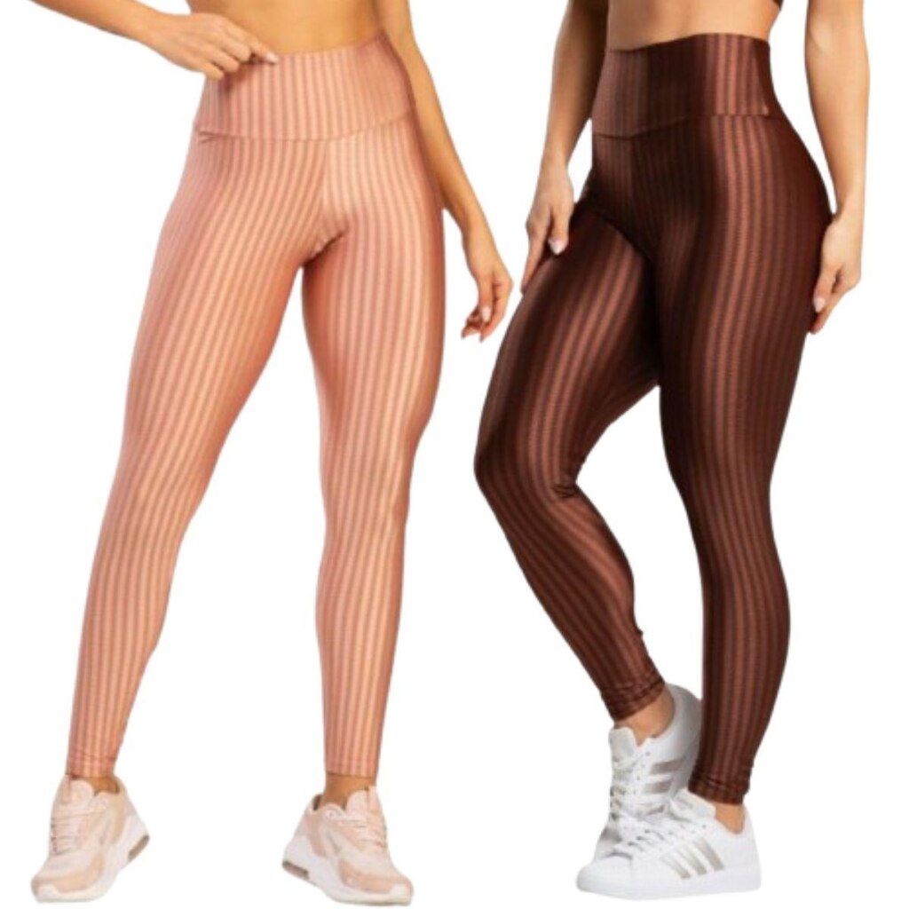 KIT 2 Calça Legging de Academia New Zig 3D Serra e Mar Treino