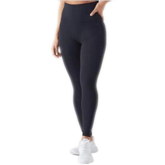 Kit 2 Calça Legging G preta Feminina Ginástica Tecido Liso Gym Fit - Preto Menor preço em Kit 2 Calça Legging G preta Feminina Ginástica Tecido Liso Gym Fit - Preto