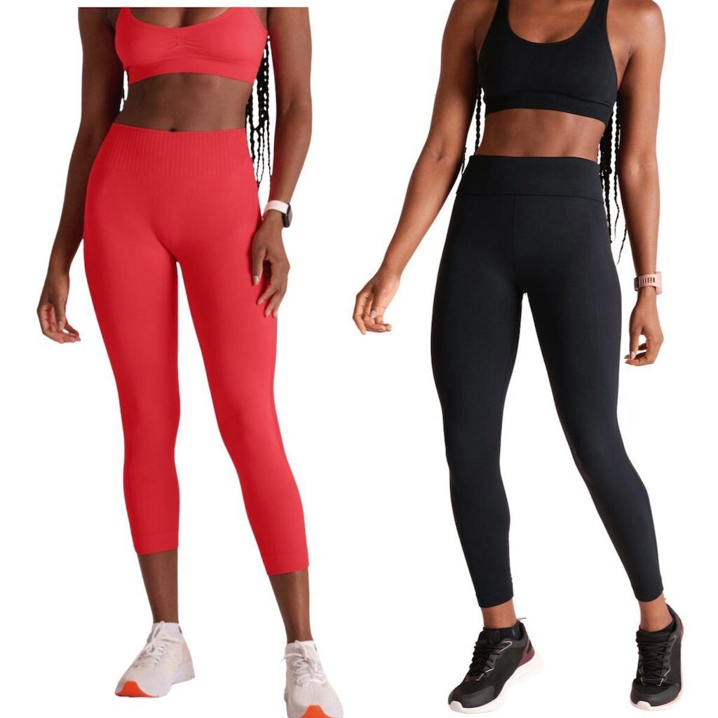 Kit 2 Calça Legging Leg Cintura Alta Lupo Capri Strong II