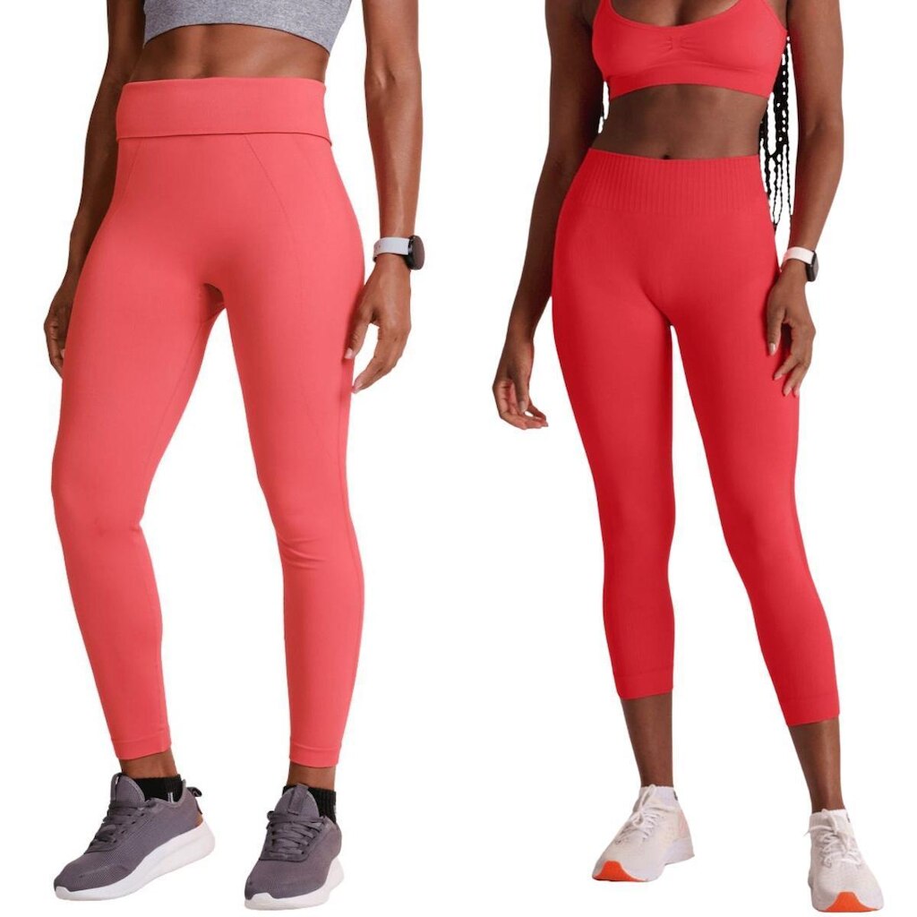 Kit 2 Calça Legging Leg Cintura Alta Lupo Capri Strong II