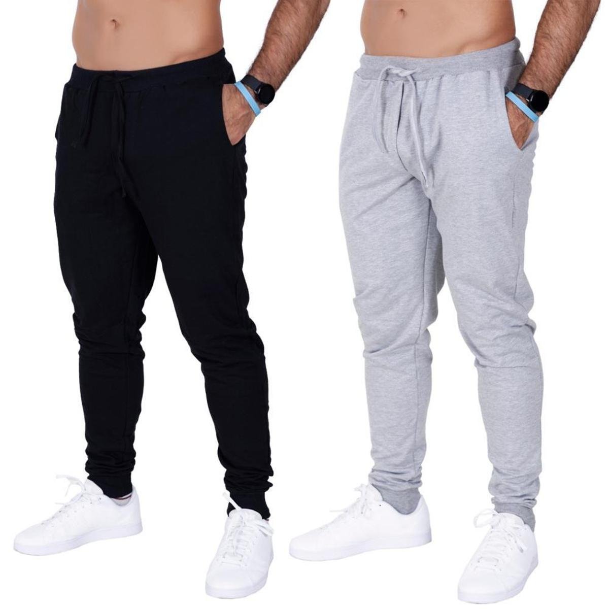 Kit 2 Calça Moletom Fristyle Com Bolso Masculina Adulto Menor preço em Kit 2 Calça Moletom Fristyle Com Bolso Masculina Adulto