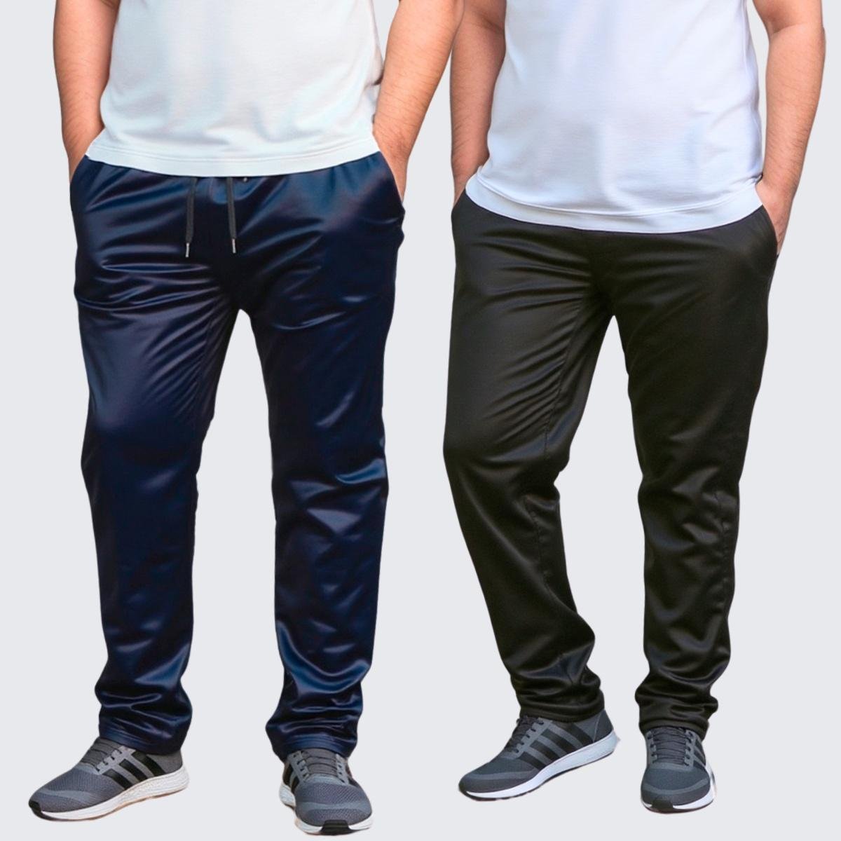 Kit 2 Calça Treino Plus Size Masculina Esporte Academia