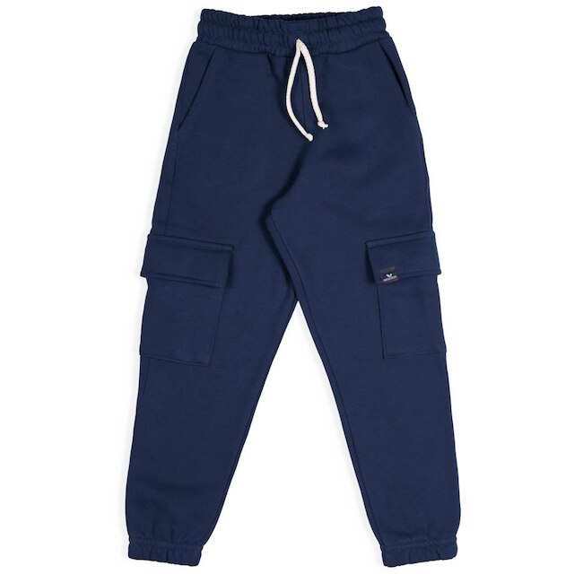 Kit 2 Calças Infantil Menino Moletom Báscia+Cargo