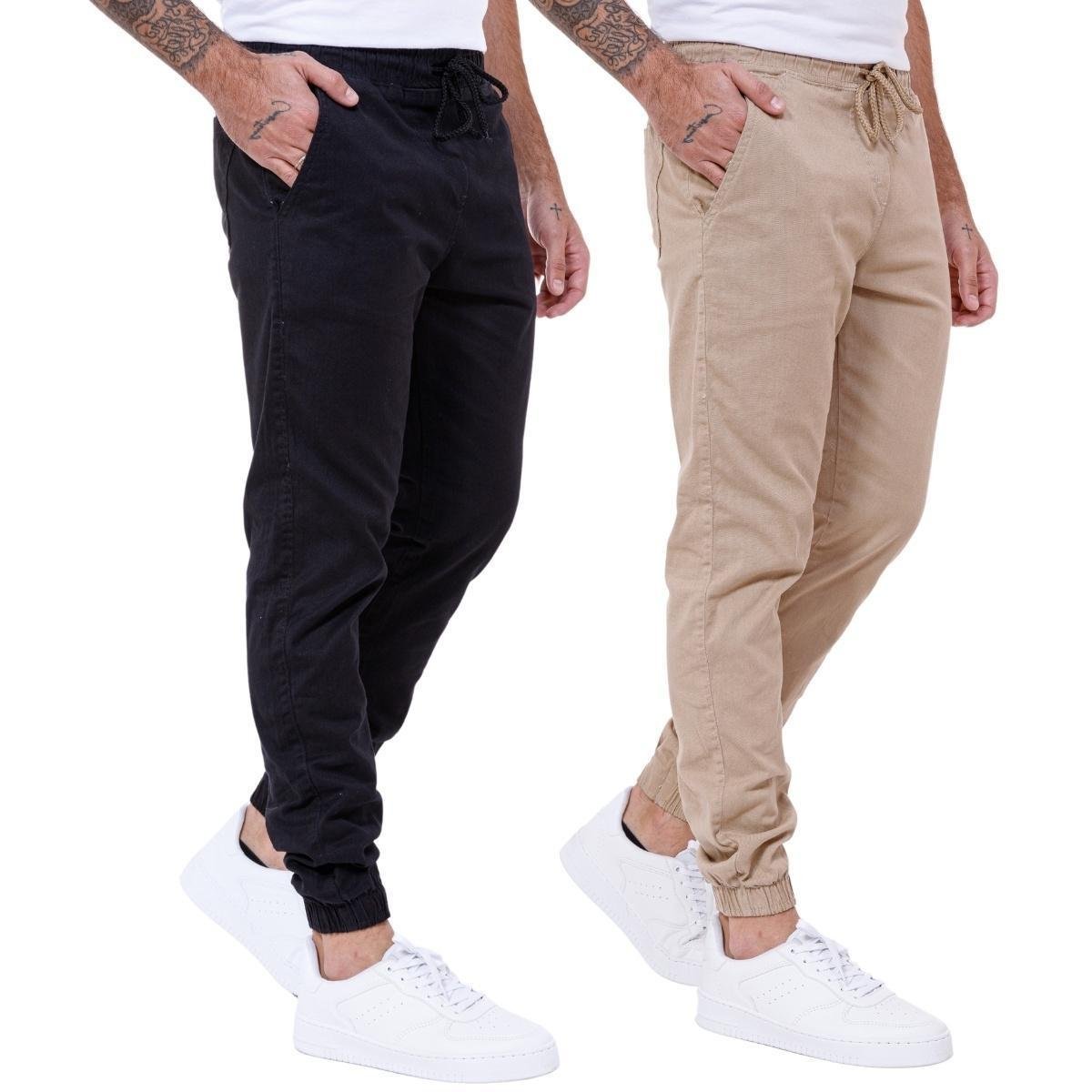 Kit 2 Calças Jogger Jeans Sarja Masculina Com Punho é ruim? Kit 2 Calças Jogger Jeans Sarja Masculina Com Punho é boa?