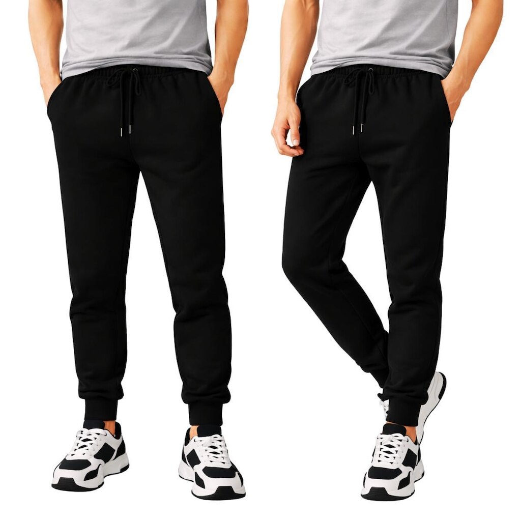 Kit 2 Calças Jogger Masculina Flanelada Casual Inverno Academia Caminhada