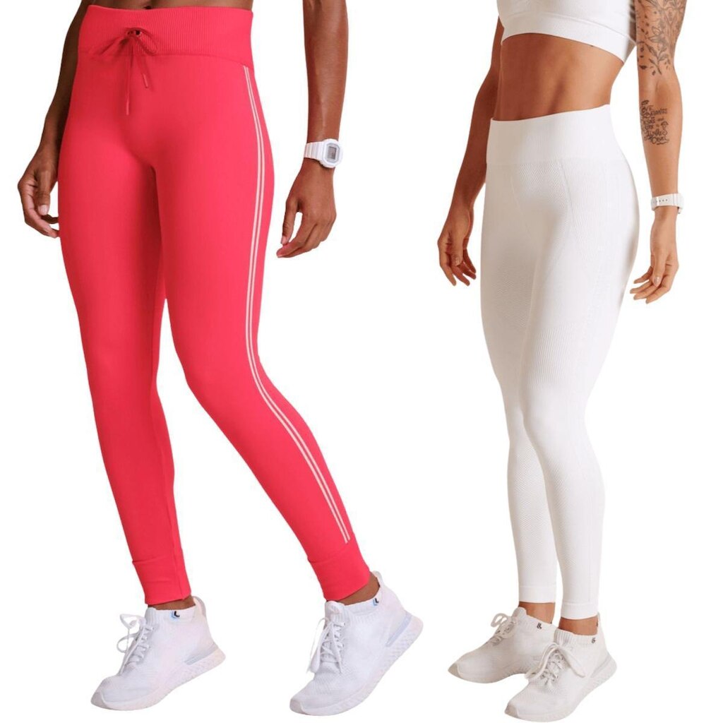 Kit 2 Calças Leggings Esportiva Lupo Basic/Seamless