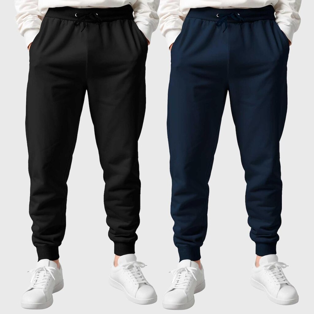 Kit 2 Calças Masculinas Moletom Flanelada Slim Benellys