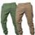 Kit 2 Calças Sarja Conforto e Estilo em Qualquer Ocasião - Bege+Verde