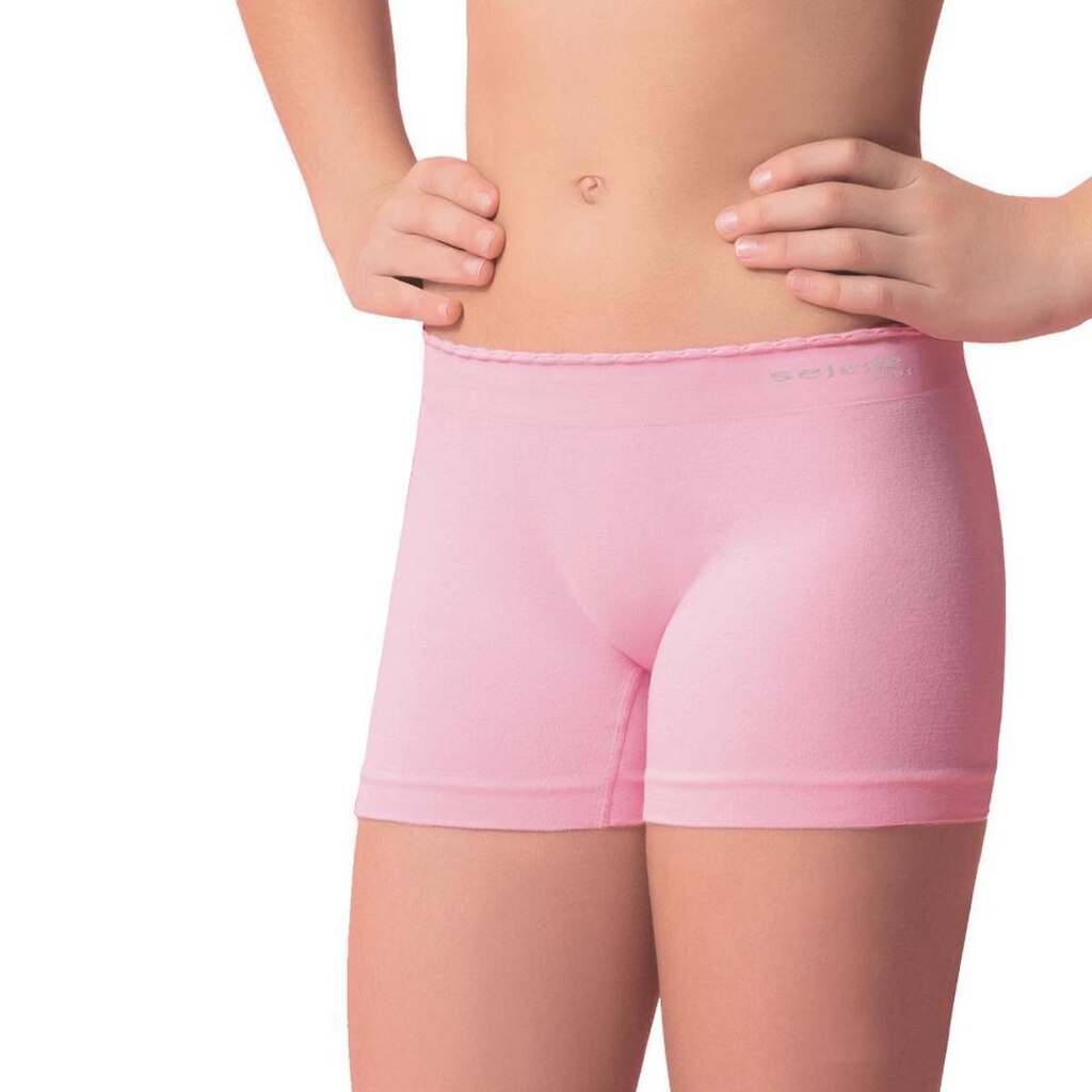 Kit 2 Calcinhas Boxer Sem Costura Infantil Selene Feminina