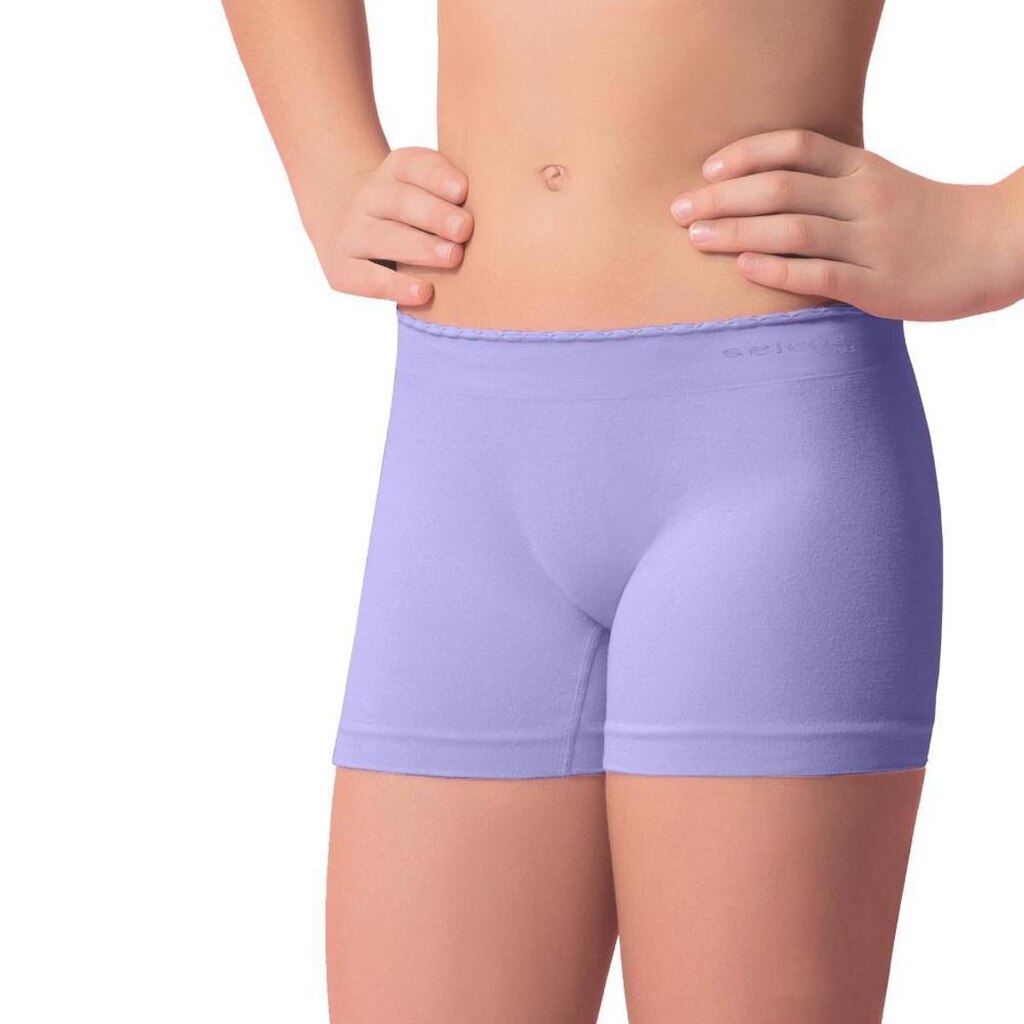 Kit 2 Calcinhas Boxer Sem Costura Infantil Selene Feminina