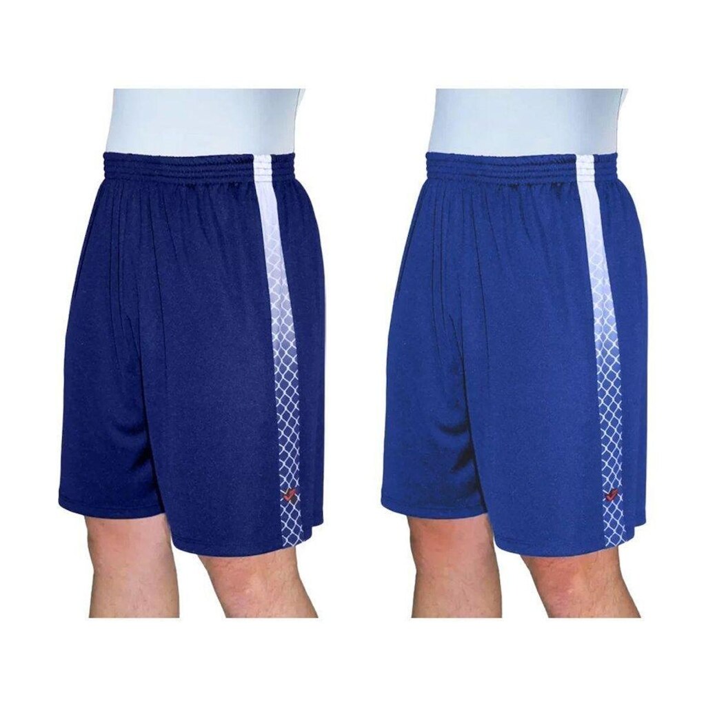 Kit 2 Calções Elite Quality Masculino - Marinho e Azul GG