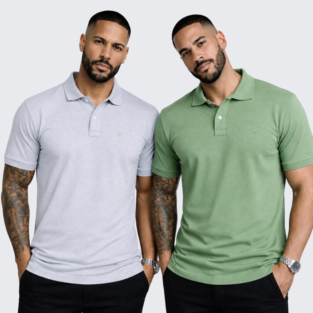 Kit 2 Camisa Polo Masculina Piquet Premium