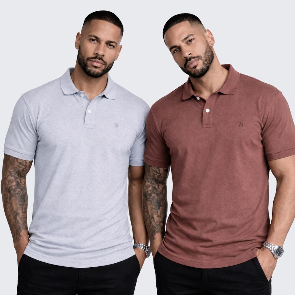 Kit 2 Camisa Polo Masculina Piquet Premium