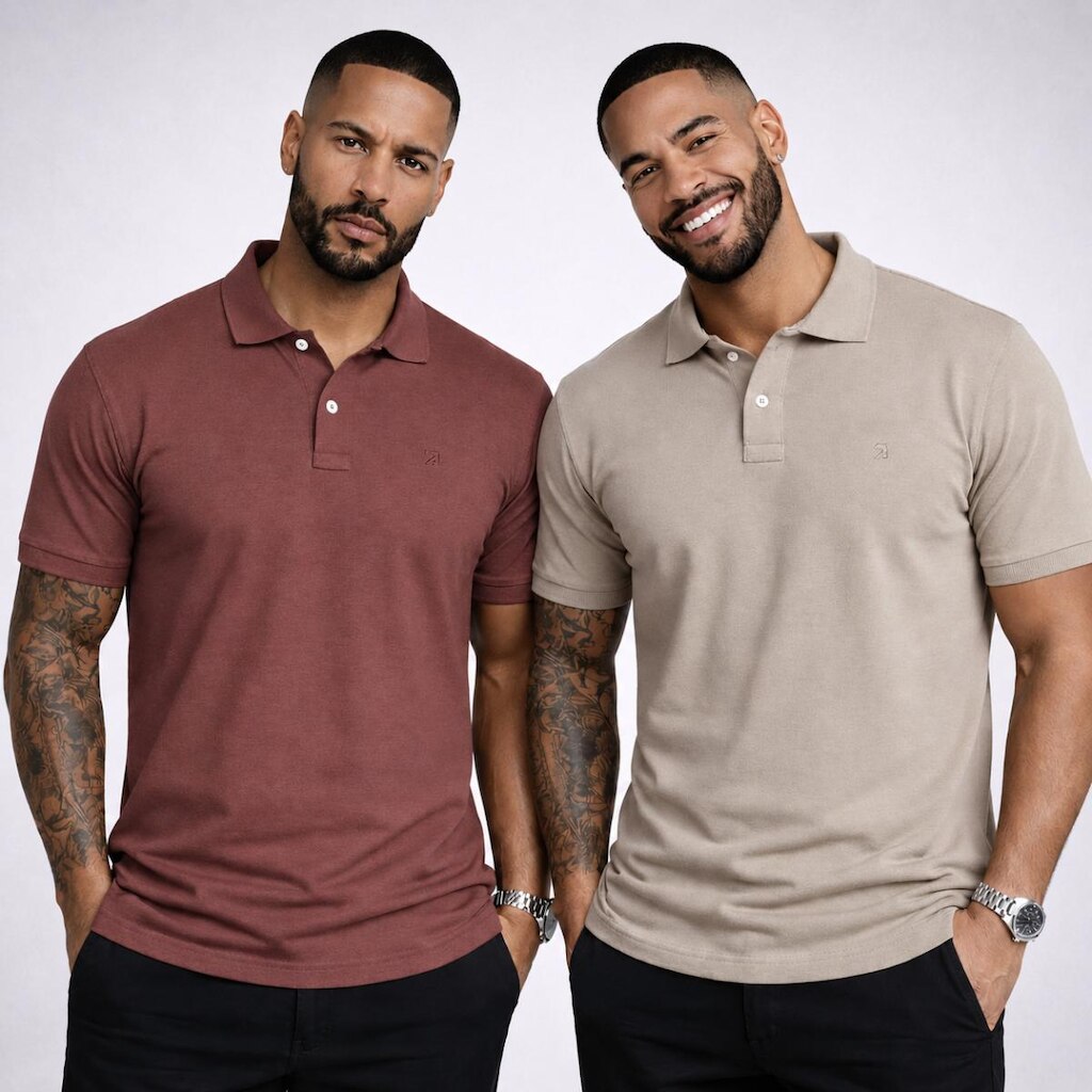 Kit 2 Camisa Polo Masculina Piquet Premium