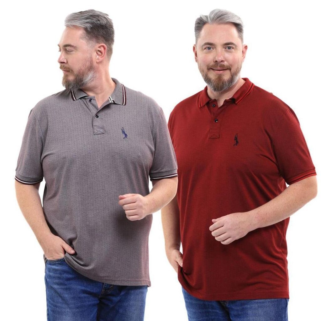 Kit 2 Camisa Polo Masculina Plus Size Piquet Viscose Dry