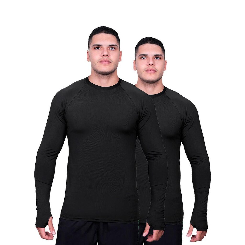 Kit 2 Camisa Proteção Uv Térmica Solar Segunda Pele Dry