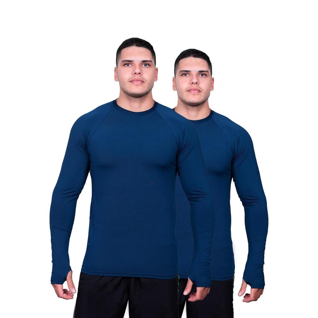 Kit 2 Camisa Proteção Uv Térmica Solar Segunda Pele Dry