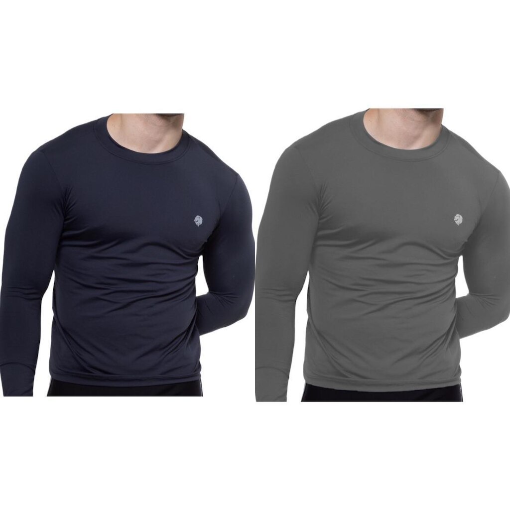 Kit 2 Camisa Térmica Masculina Uv 50+ Segunda Pele Proteção Solar