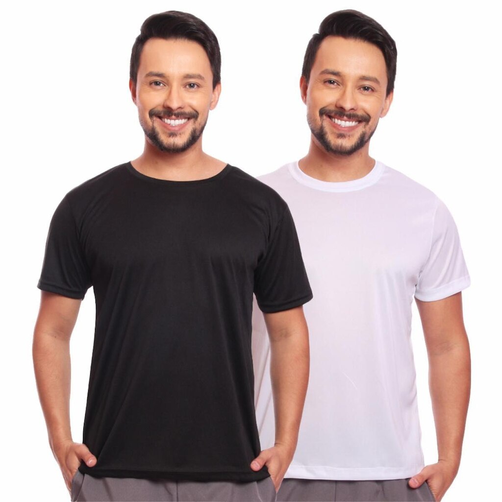 Kit 2 Camisas Academia Esportiva Com Proteção Uv Masculina