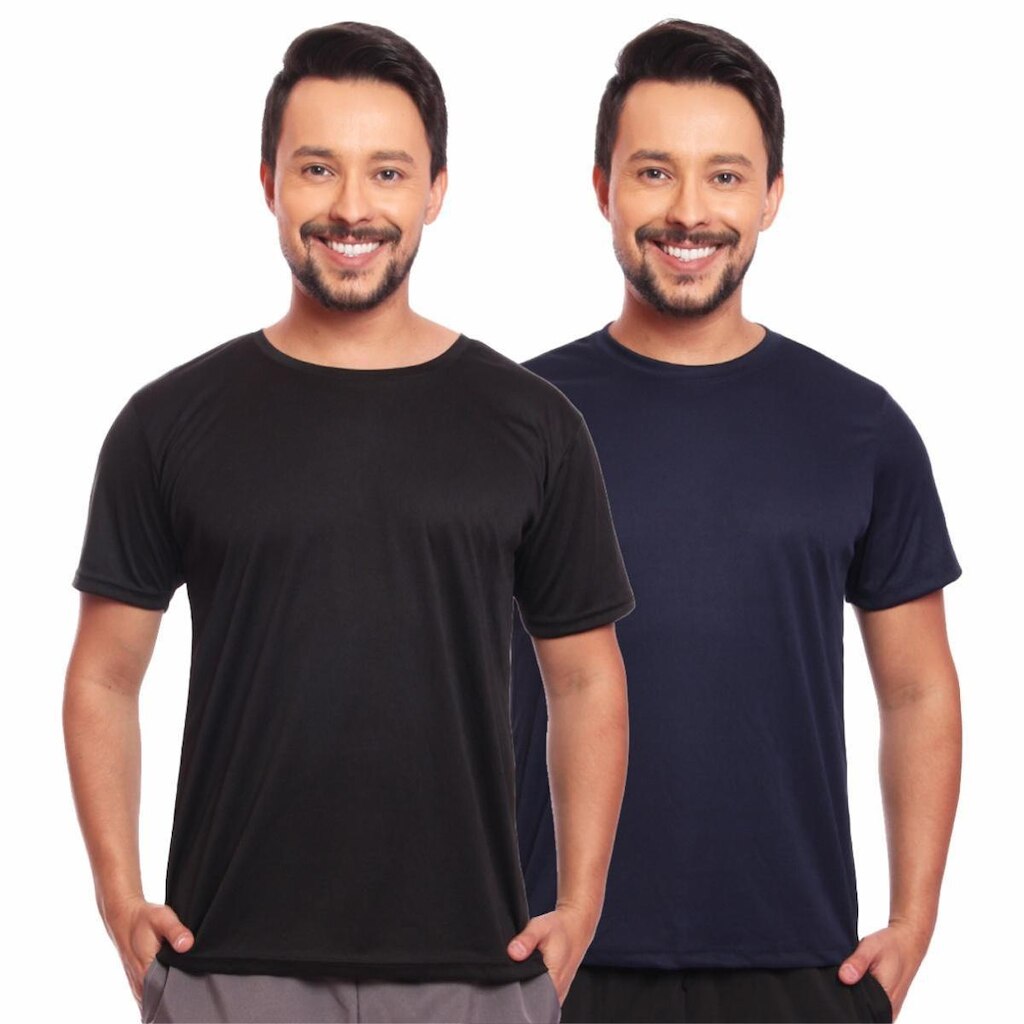 Kit 2 Camisas Academia Esportiva Com Proteção Uv Masculina