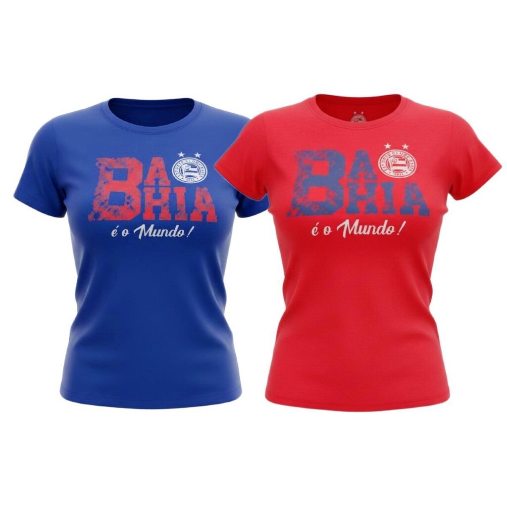 Kit 2 Camisas Bahia Casual Algodão Premium - Feminino