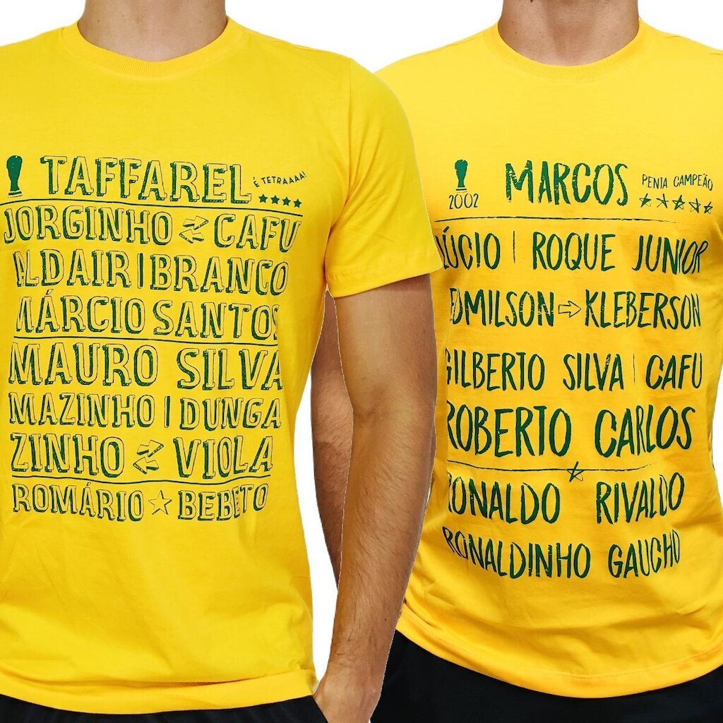 Kit 2 Camisas Escalações 1994 e 2002 - Masculino