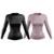 Kit 2 Camisas Feminina com Proteção Solar UV 50+ Camisa com Manga Longa - Preto+Rosa
