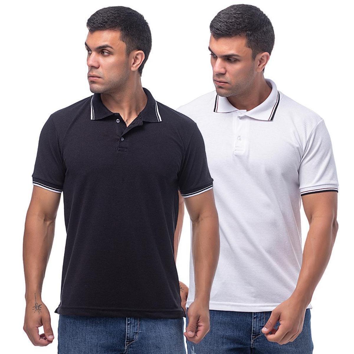 Camisa Gola Polo Preta Masculina em promoção na Netshoes!