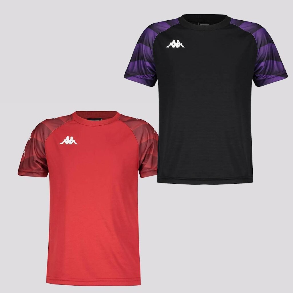 Kit 2 Camisas Kappa Raglany Juvenil