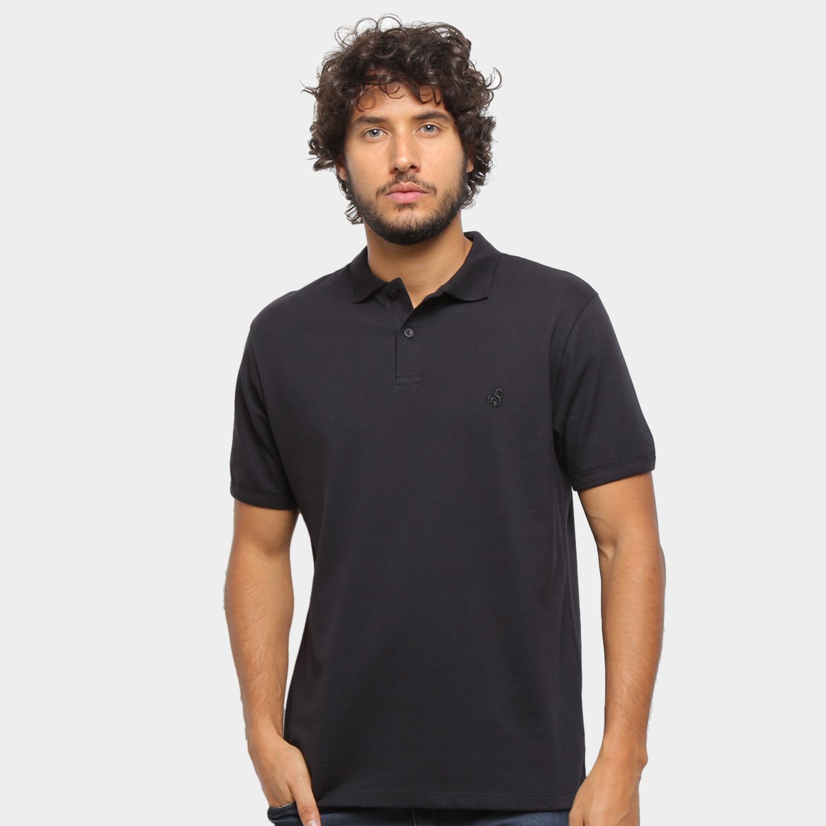 Kit 2 Camisas Polo Básicos Lisa Masculina - 1