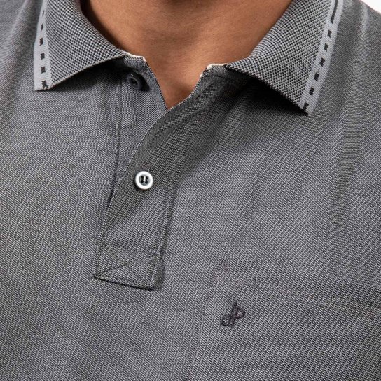 Kit 2 Camisas Polo John Pull Masculina Bolso Algodão Casual - Azul