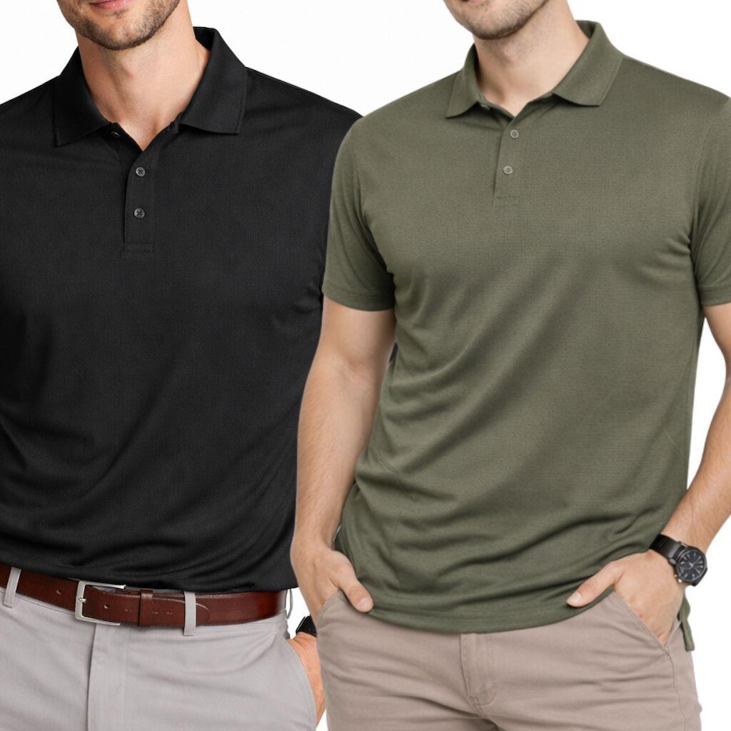 Kit 2 Camisas Polo  Poliamida Premium
