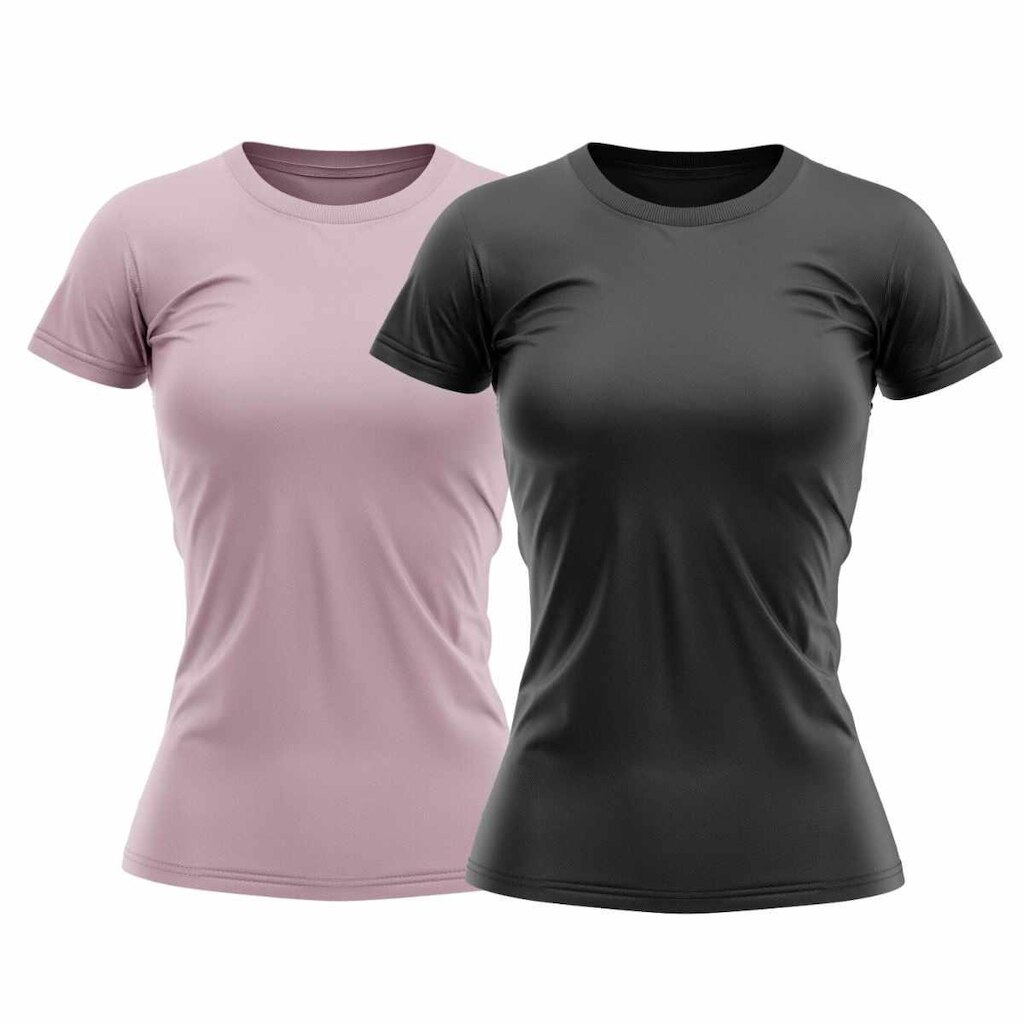 Kit 2 Camisas Proteção Solar UV 50+ Manga Curta Feminina