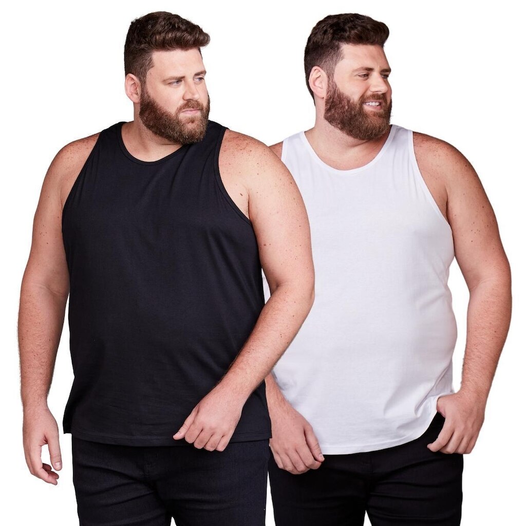 Kit 2 Camisas Regatas Masculina Plus Size