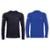 Kit 2 Camisas Térmicas Puma UV50+ Manga Longa Inf - Azul+Preto