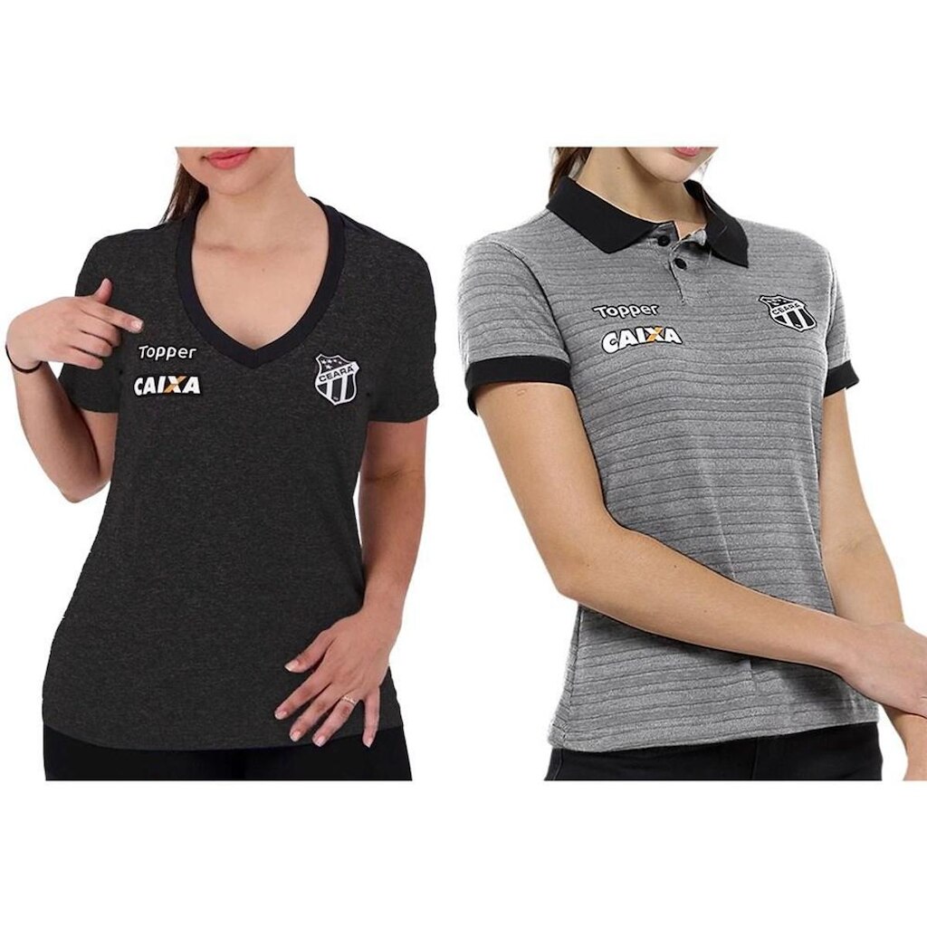 Kit 2 Camisas Topper Ceará 2018 Feminina