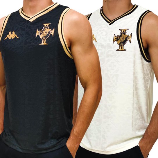 Kit 2 Camisas Vasco da Gama Kappa Regata 2023 Uniforme 3 - Urban + Urban Off White - Masculino - Preto+Branco é ruim? Kit 2 Camisas Vasco da Gama Kappa Regata 2023 Uniforme 3 - Urban + Urban Off White - Masculino - Preto+Branco é boa?