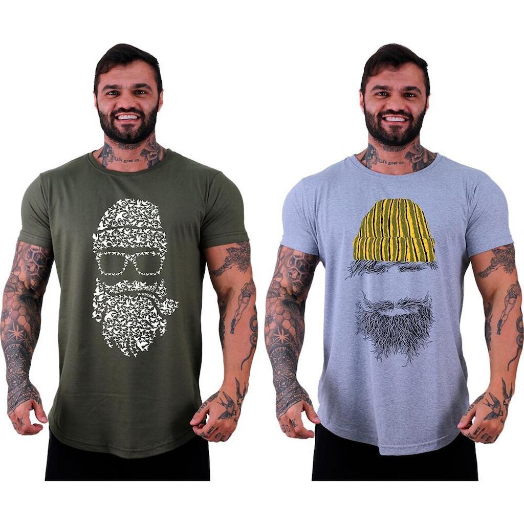 Kit 2 Camiseta Longline MXD Conceito Estampada Get Big Or Die Trying All We Have Is Now MMA