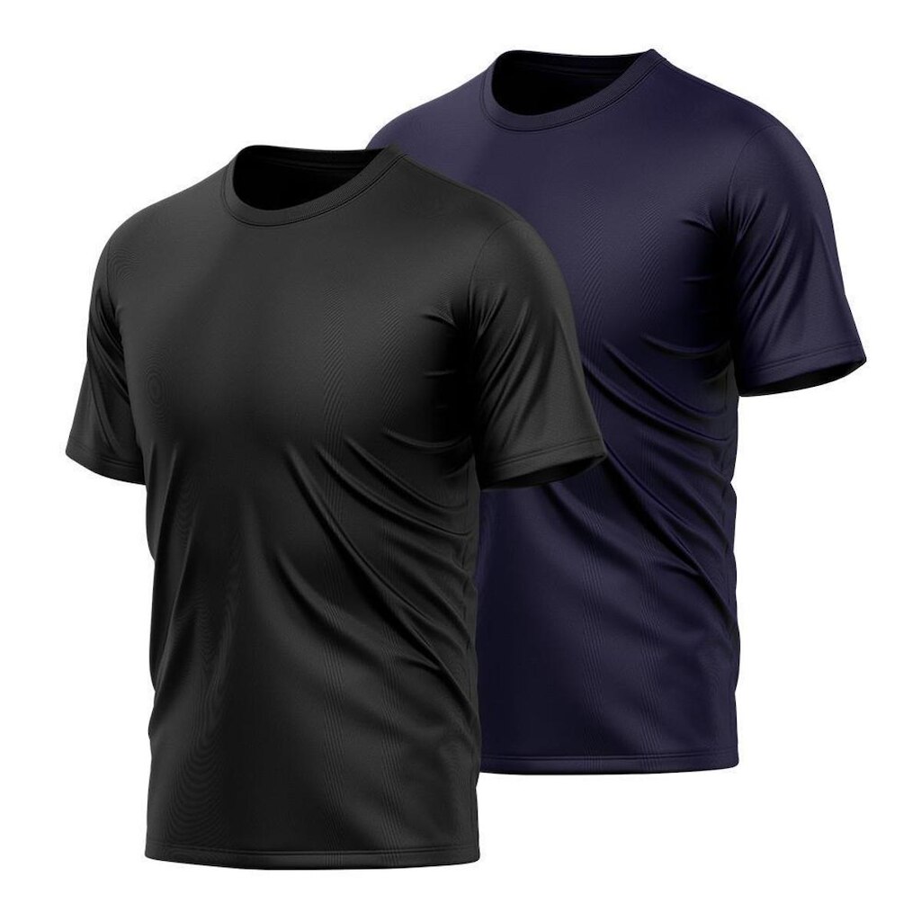 Kit 2 Camiseta Masculina Manga Curta Dry Proteção Solar