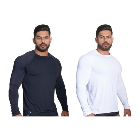 Kit 2 Camiseta Segunda Pele Masculina Proteção Térmica UV - Branco+Preto é ruim? Kit 2 Camiseta Segunda Pele Masculina Proteção Térmica UV - Branco+Preto é boa?