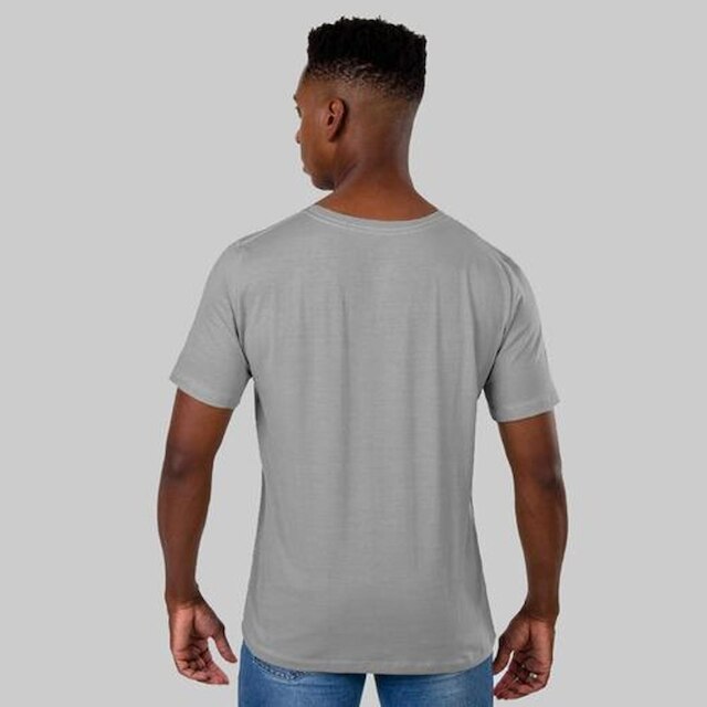 Kit 2 Camisetas Algodão Egípcio Slim Fit Masculina - Off e Branco - G1
