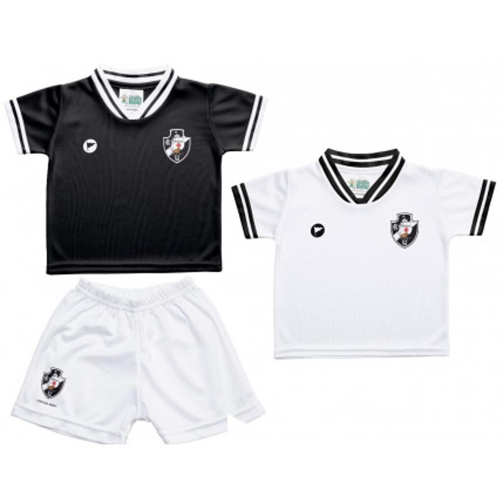 Kit 2 Camisetas Bebê Vasco +  1 Short Torcida Baby