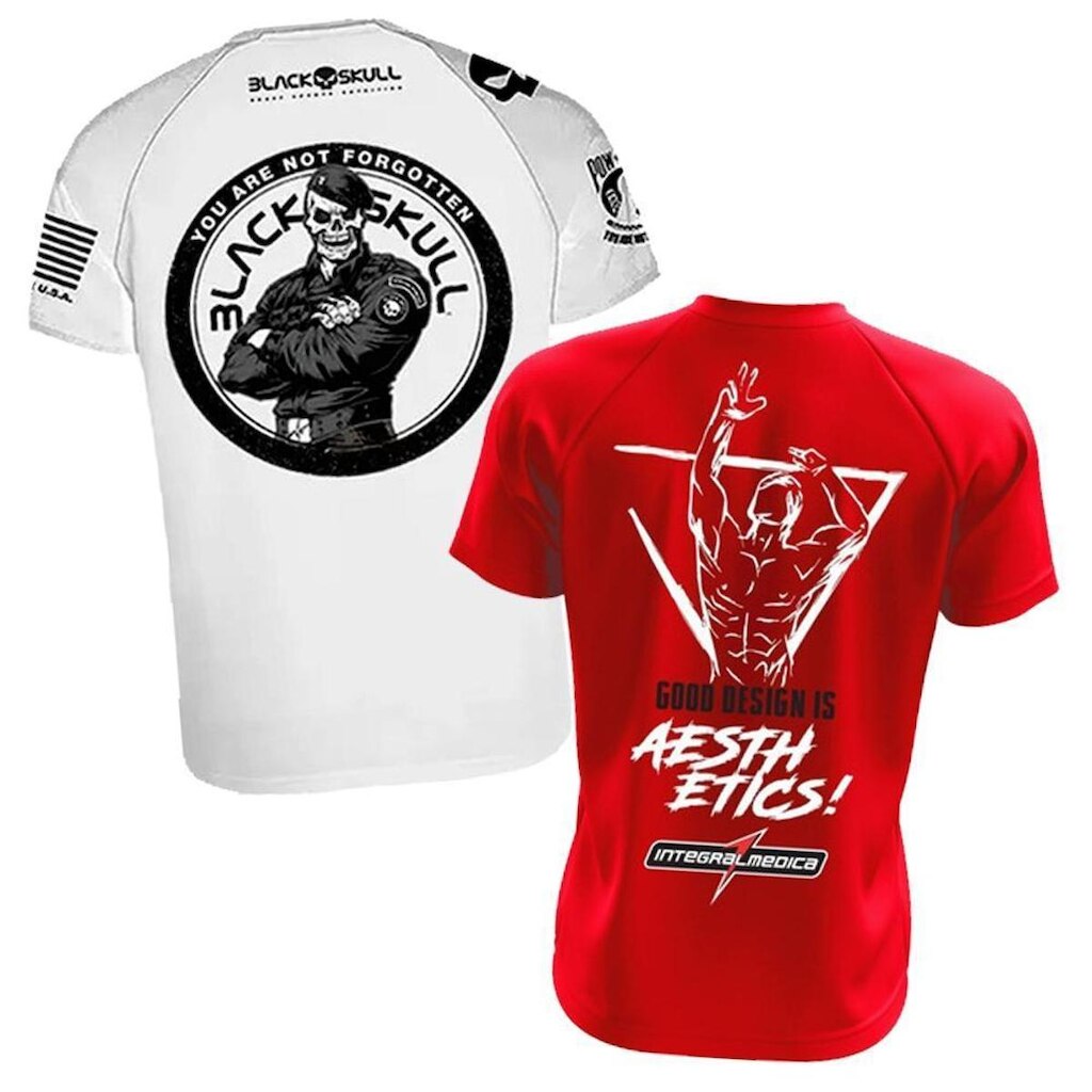 Kit 2 Camisetas Black Skull e Integralmedica de Treino