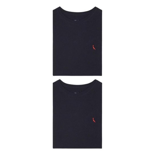 Kit 2 Camisetas Brasa Preta Pica Pau Bordado Reserva - Preto Menor preço em Kit 2 Camisetas Brasa Preta Pica Pau Bordado Reserva - Preto