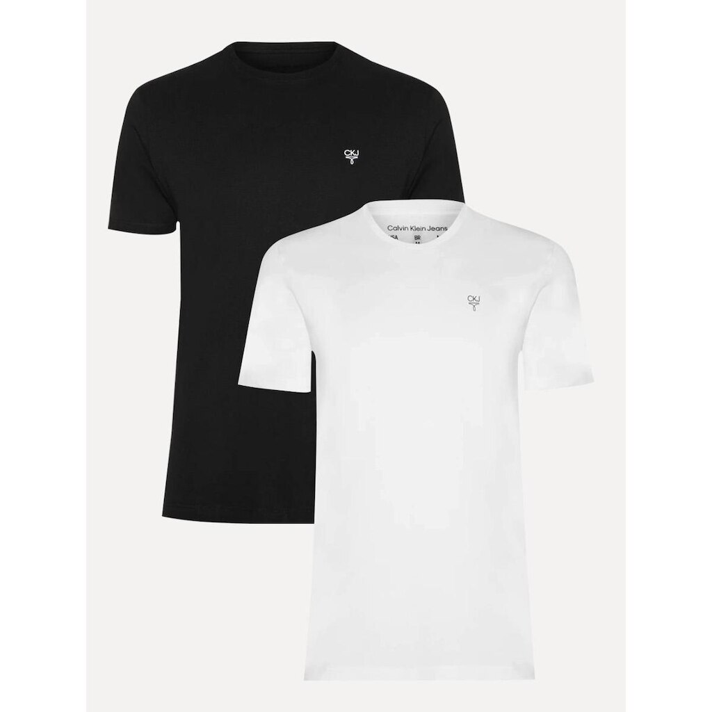 Kit 2 Camisetas Calvin Klein Jeans Omega Logo Masculinas