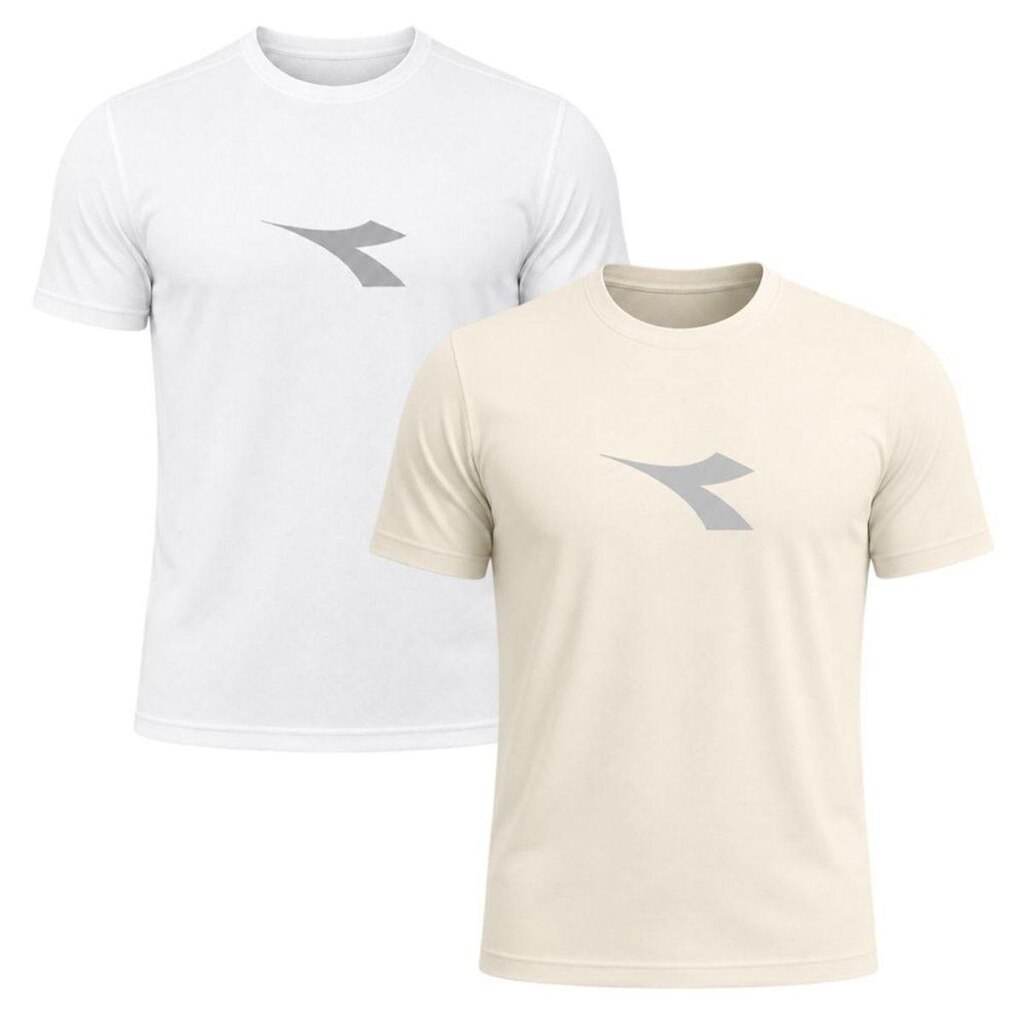Kit 2 Camisetas Diadora Big Logo Masculino - Branco P