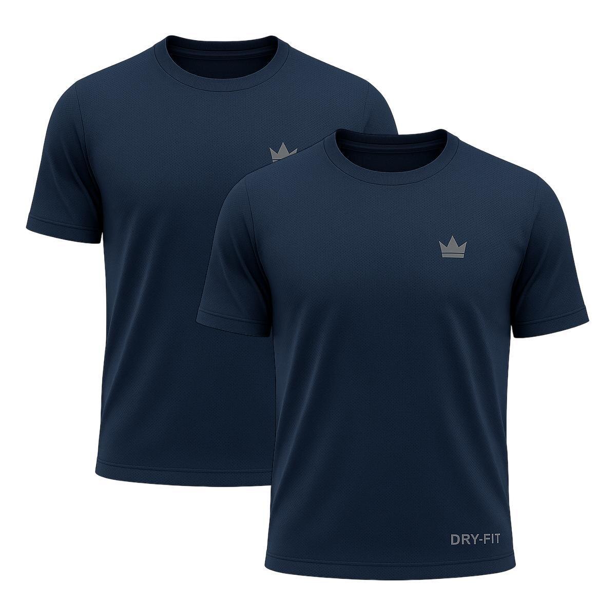 Kit 2 Camisetas Dry Academia Treino Corrida UV Rei do Esporte Masculina