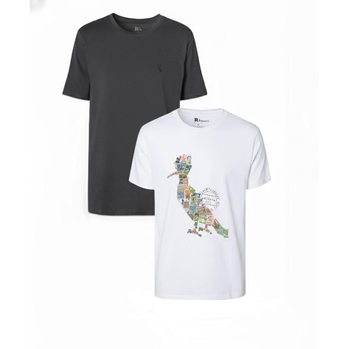 Kit 2 Camisetas Estampa Pica-Pau Selo e Notificação Reserva Menor preço em Kit 2 Camisetas Estampa Pica-Pau Selo e Notificação Reserva